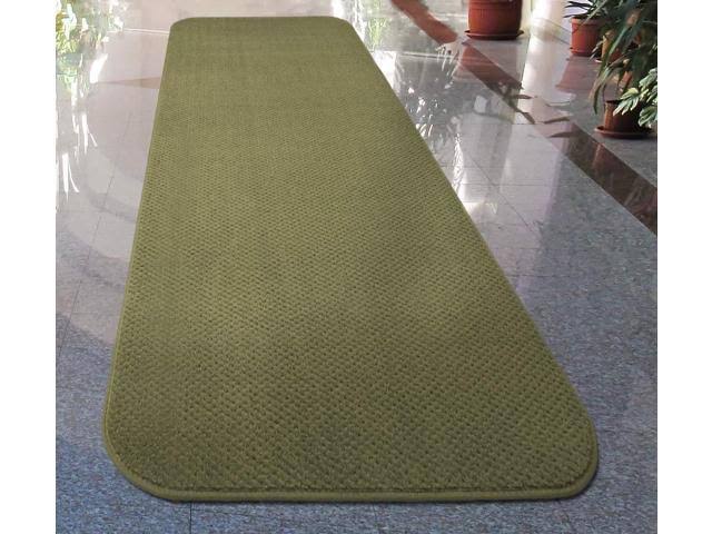 Skid-Resistant Carpet Runner, Olive Green, 18 ft. x 27 in. M25056