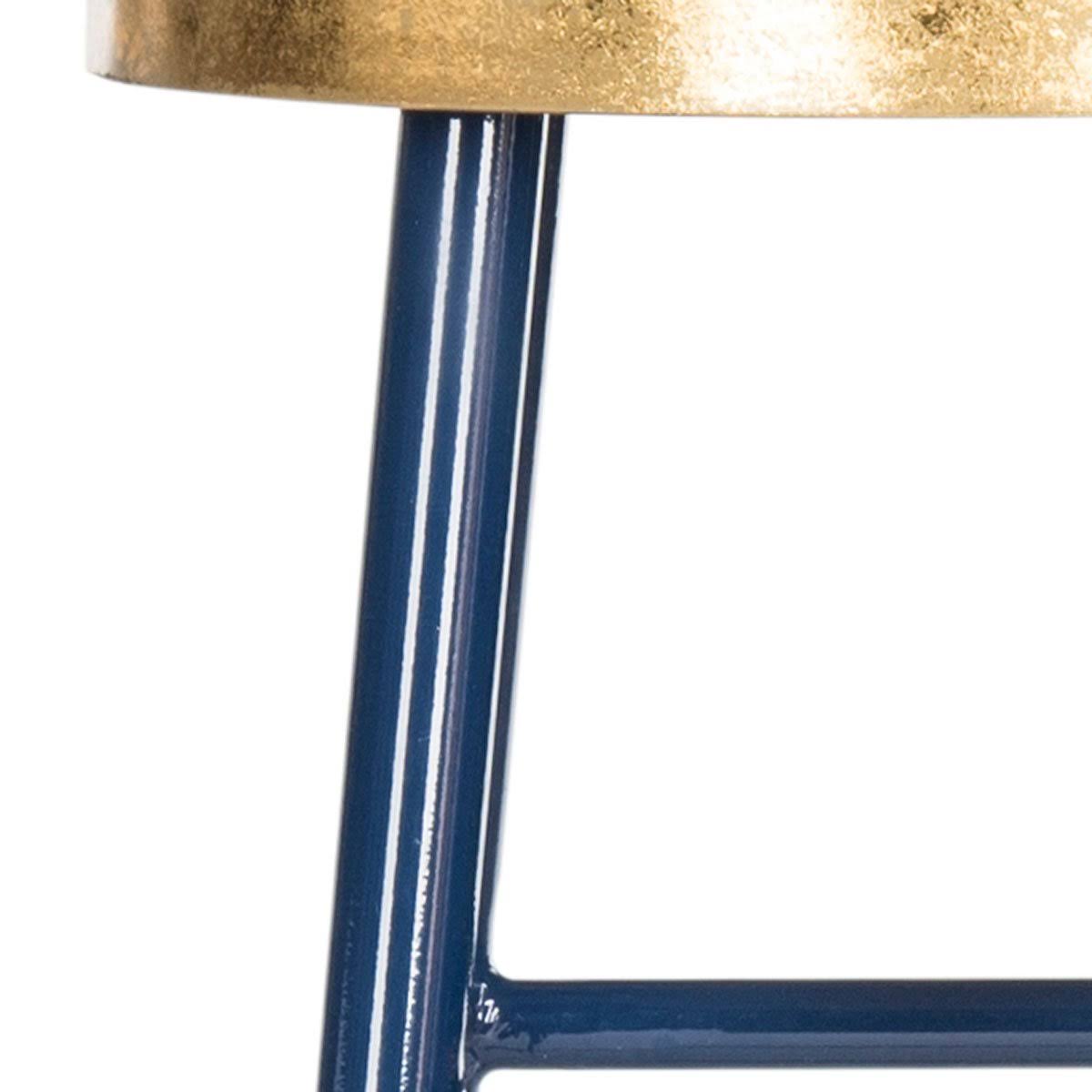 Metallic Bar Stool, White/Gold E29829