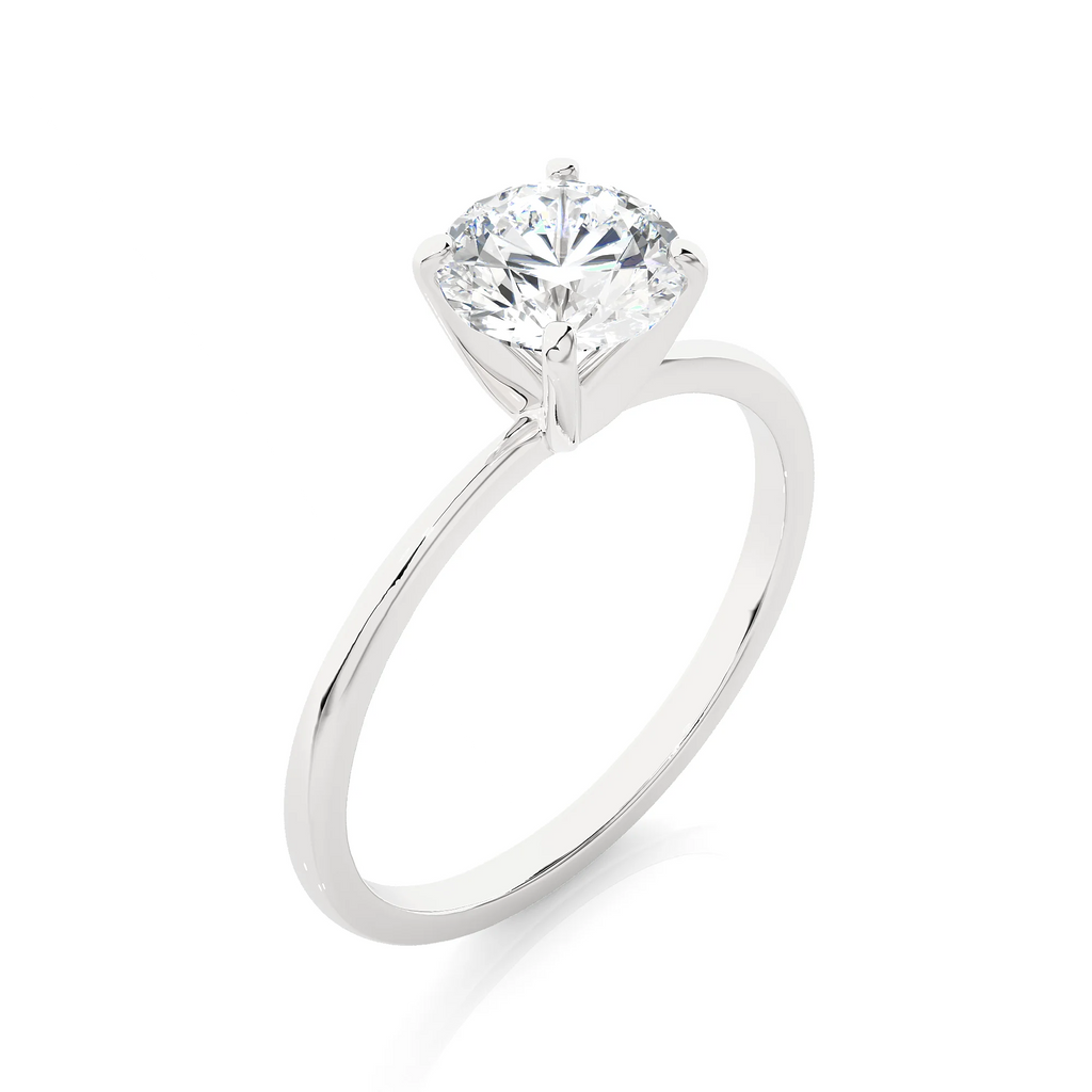 14k White Gold Solitaire Engagement Ring L3209