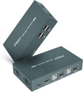 KVM Switch HDMI 2 Port, 4K@30Hz, USB2.0 Hub, with 2 HDMI and 2 USB Cables Q436069