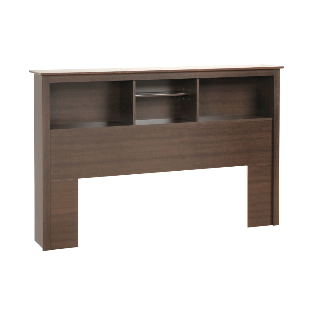 White Full/Queen Bookcase Headboard W554