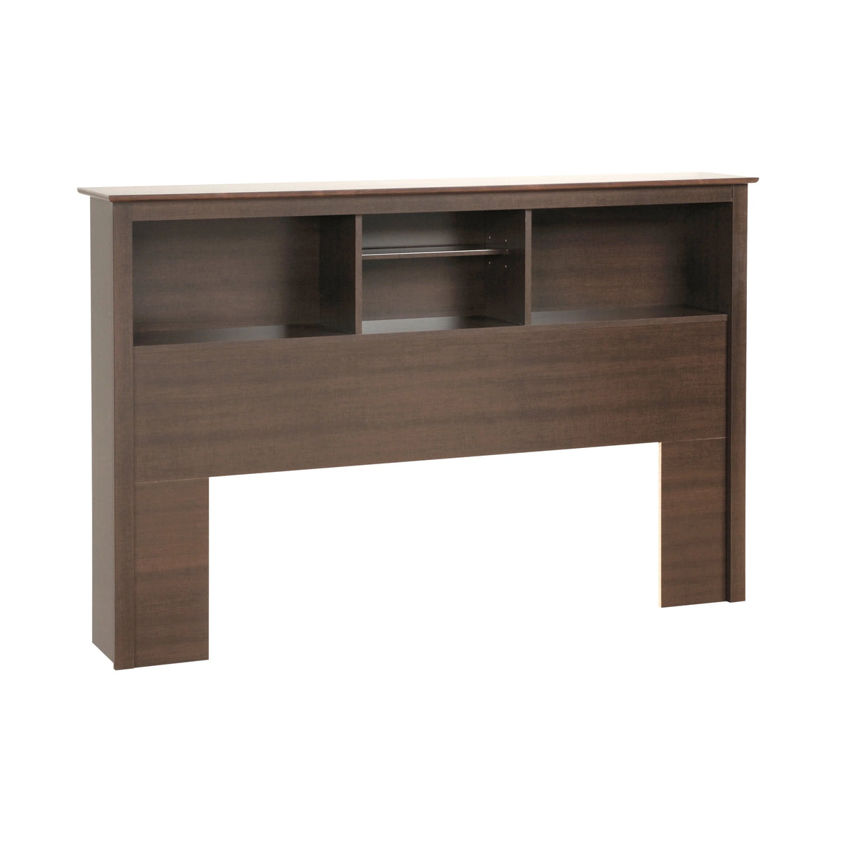 White Full/Queen Bookcase Headboard W554