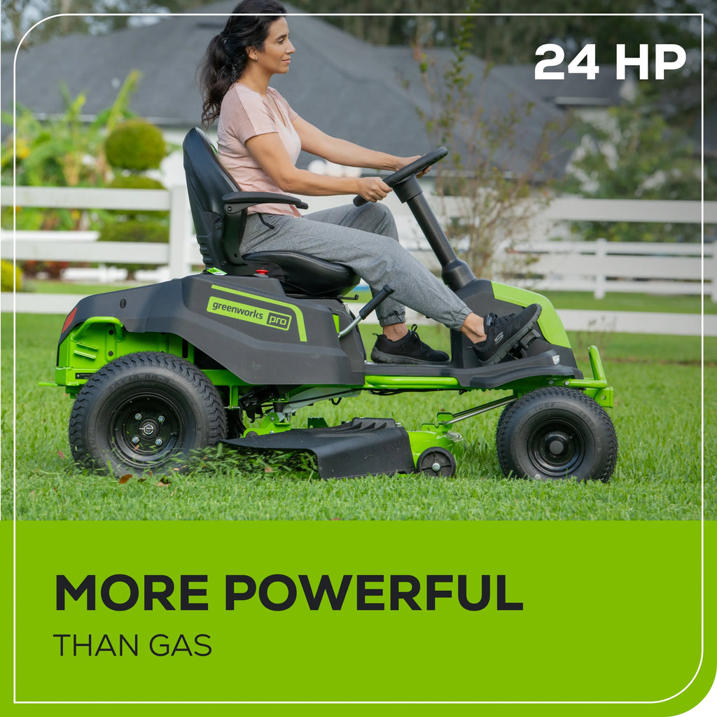 60V 42 Cordless Battery Riding Lawn Mower with 8.0Ah Batteries S224083