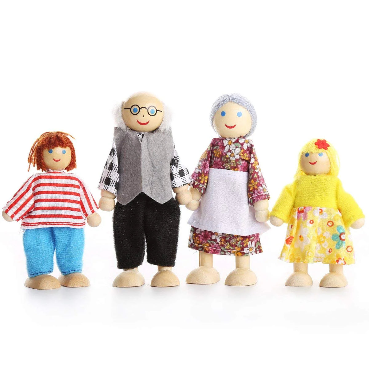 Wooden Dolls Playset Set of 7-Piece Z75866