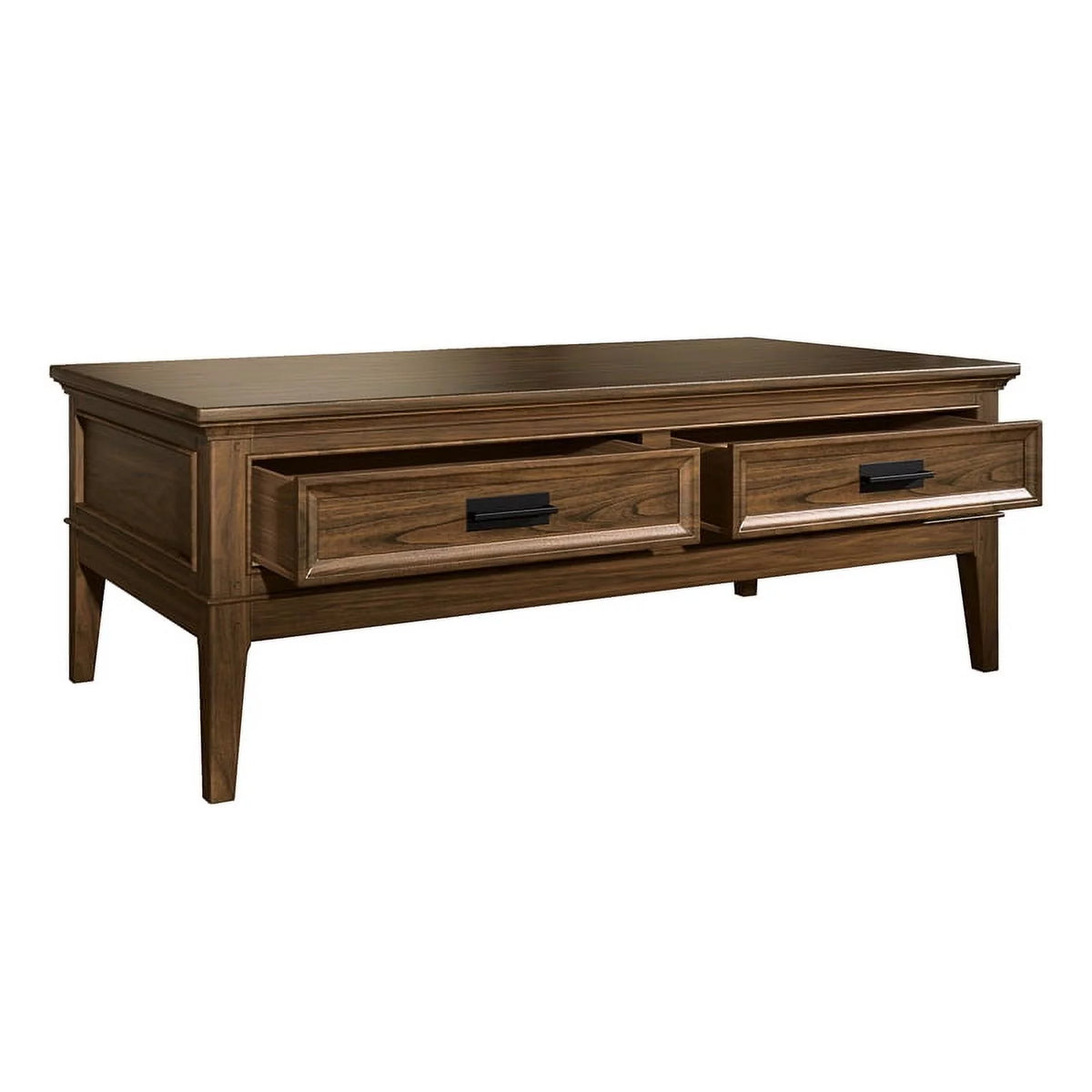 Brown Cherry 2 Drawer Wood Coffee Table H274191