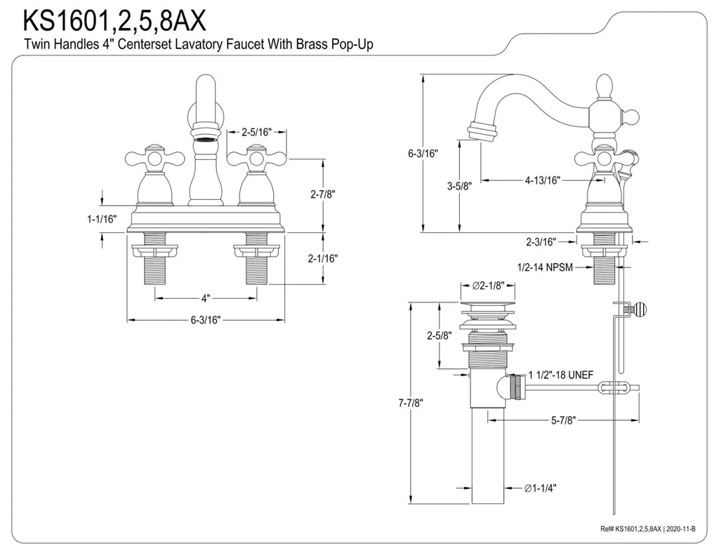 4 in. Centerset Bathroom Faucet, Oil Rubbed Bronze O927