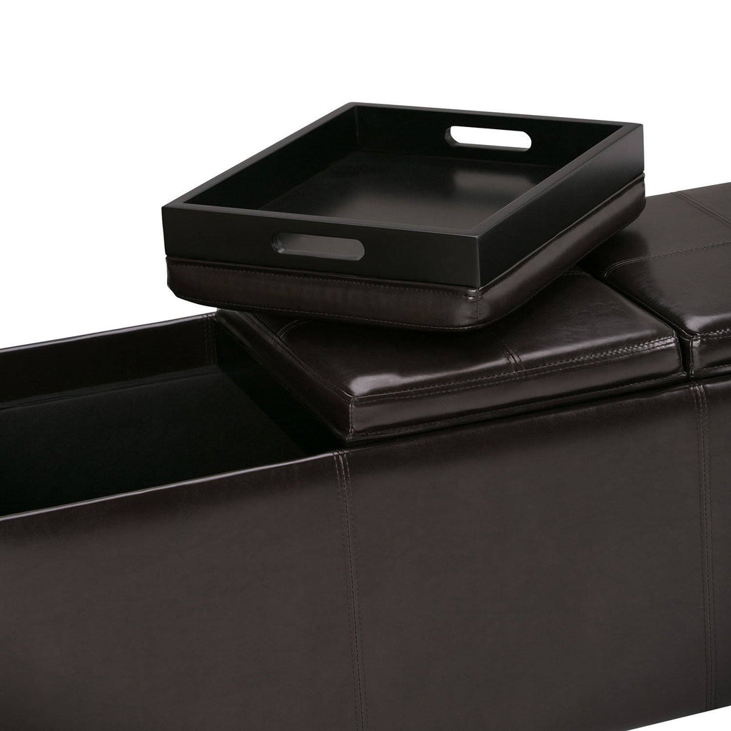 Brown Storage Ottoman U95593