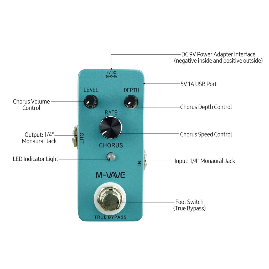 Analog Chorus Guitar Effect Pedal T331