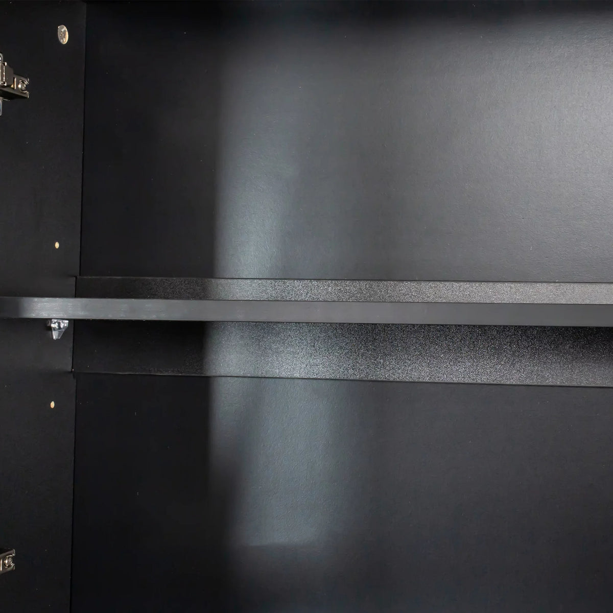 Black Kitchen Hutch Cabinet with Glass Doors L138