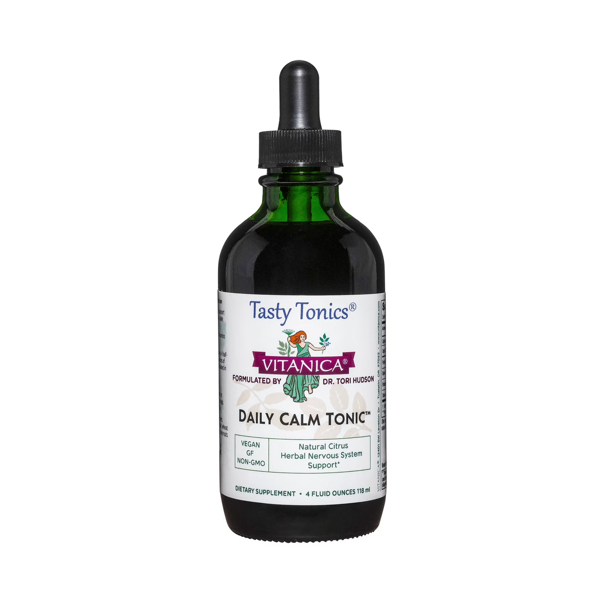 Daily Calm Tonic Liquid Supplement, Lemon Balm, Kava Kava and Passion Flower, Alcohol Free, Vegan, 4 Ounce R680