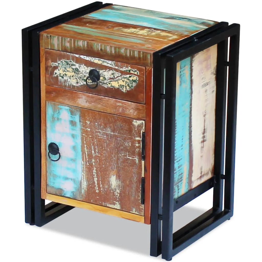 Reclaimed Wood Nightstand with Storage Drawer N745633