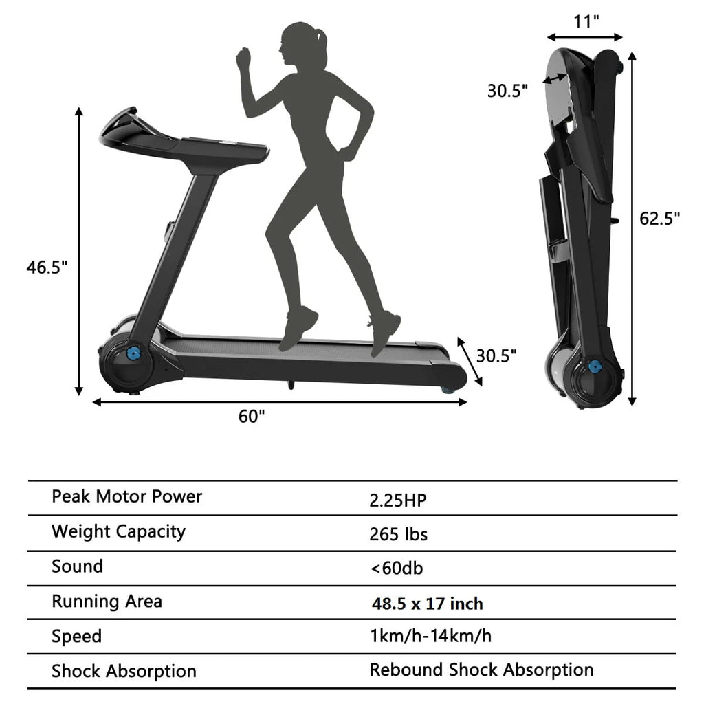 2.25 Hp Electric Folding Treadmill L66561