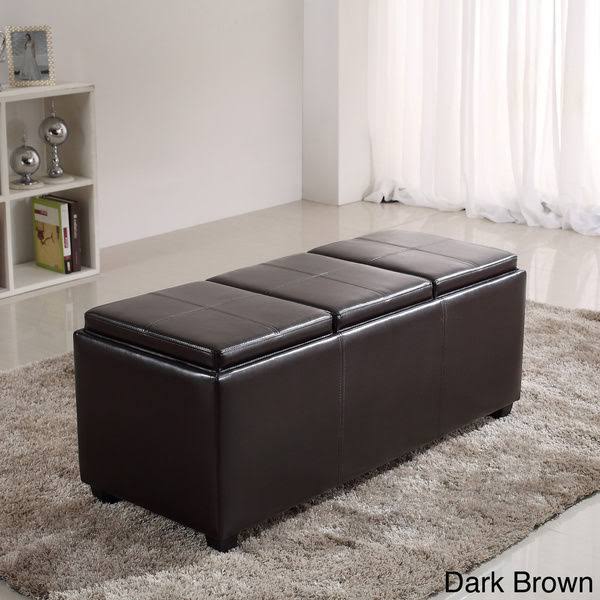 Brown Storage Ottoman U95593