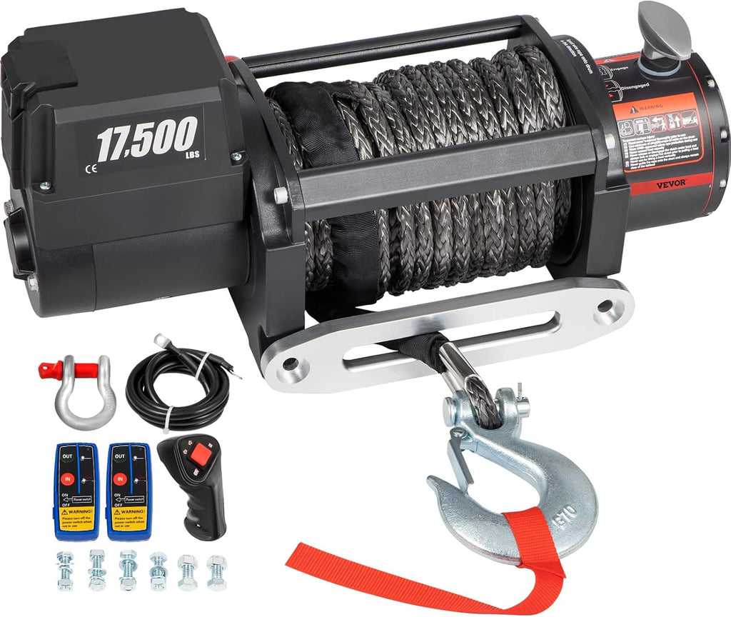 17500lb 12V Electric Winch with Wireless Remote Control Q5588