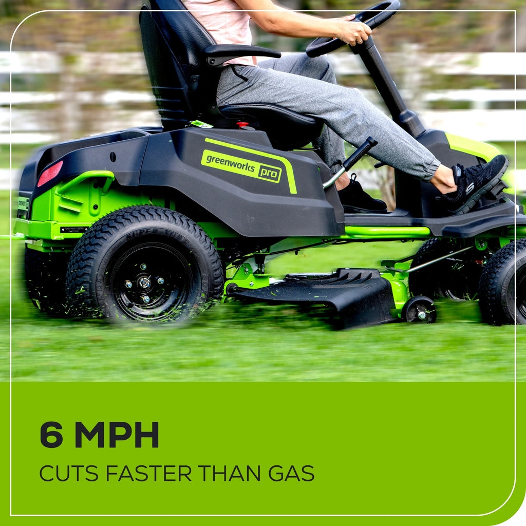 60V 42 Cordless Battery Riding Lawn Mower with 8.0Ah Batteries S224083
