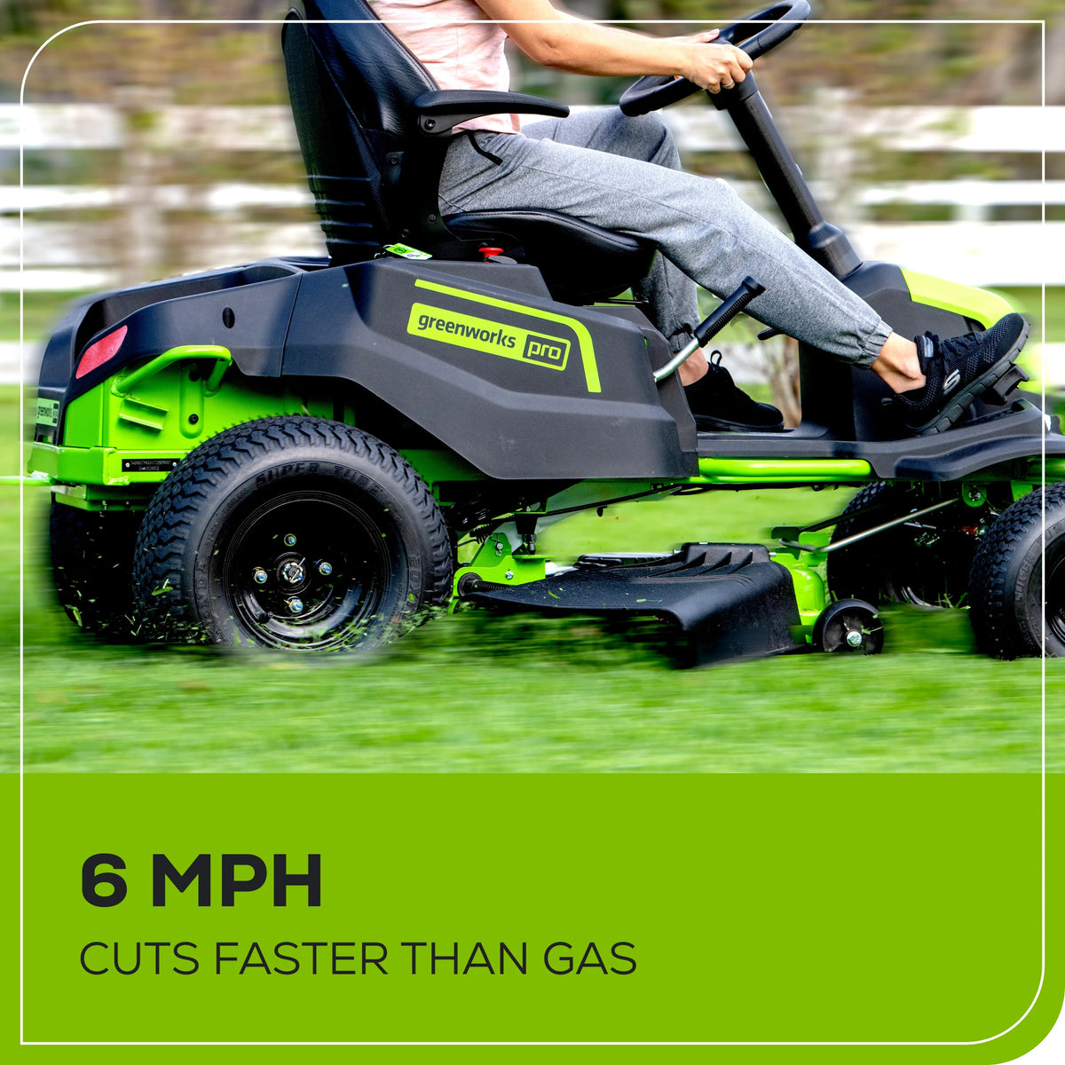 60V 42 Cordless Battery Riding Lawn Mower with 8.0Ah Batteries S224083