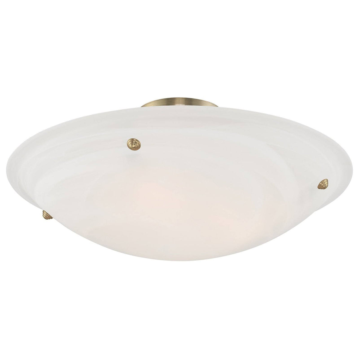 4 Light Flush Mount Antique Brass Y748009