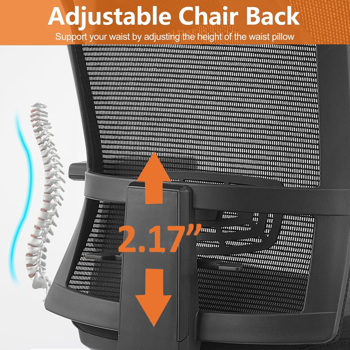 Ergonomic Office Chair with Lumbar Support Black G9386
