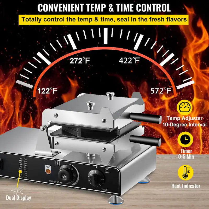 Commercial Bubble Waffle Maker Electric 1500W D7201