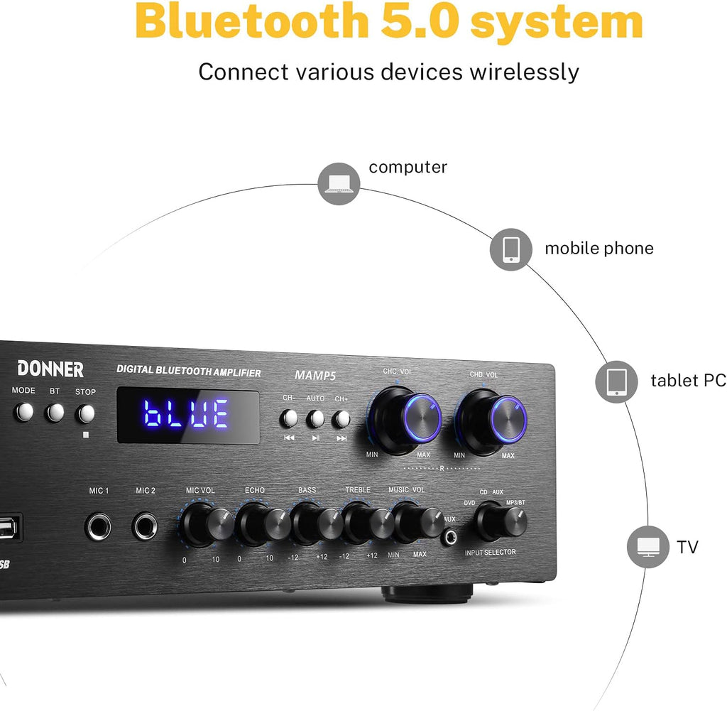 4 Channel 440W Peak Power Stereo Audio Amplifier Receiver Z617705