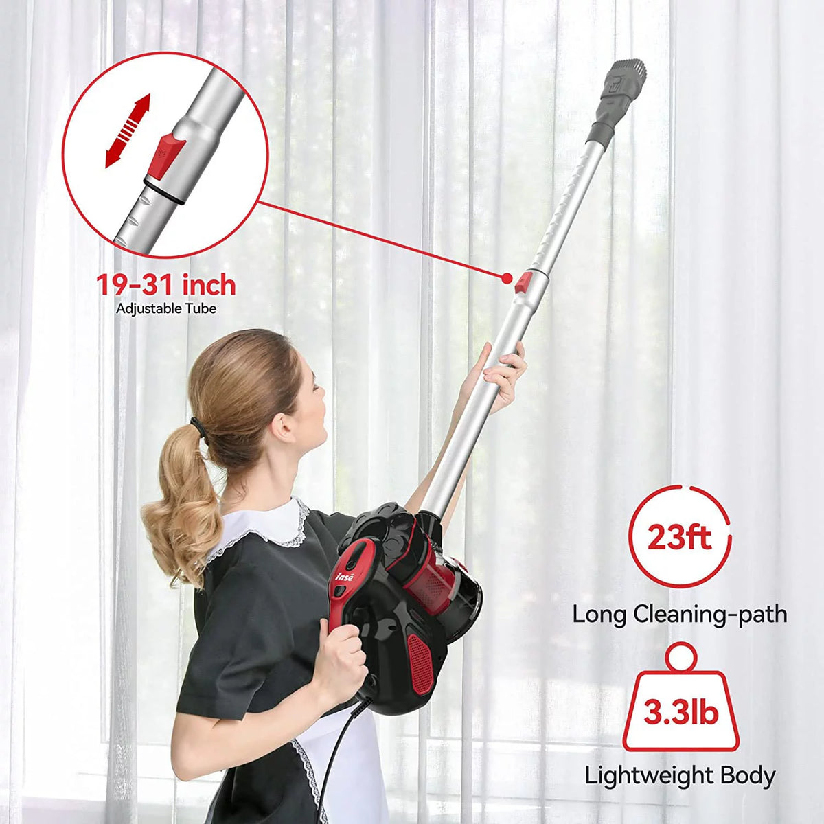Corded 3 in 1 Stick Vacuum 18kPa 600W T425543