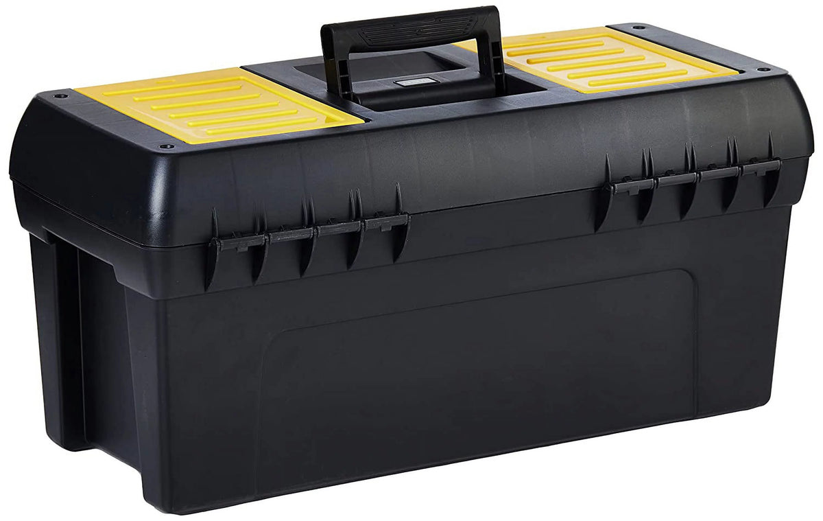 24 In. Metal Latch Tool Box With Tote Tray Z887640