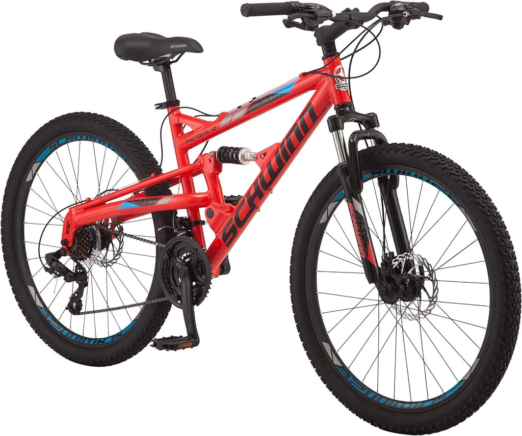 26 In. Wheels 24-Speed Aluminum Full Suspension Mountain Bike X8716