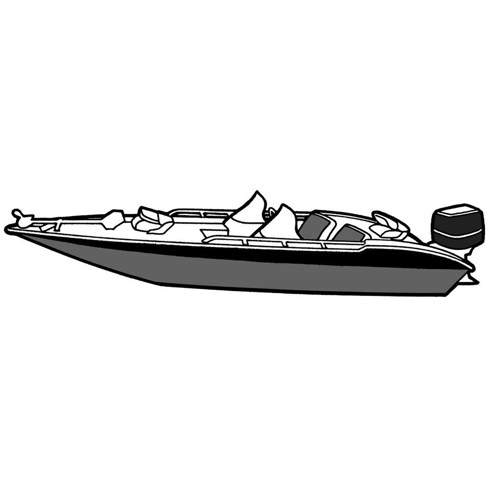 Grey Poly-Guard Boat Cover for 18.5 Wide Bass Boats Q939716
